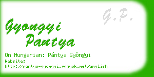 gyongyi pantya business card